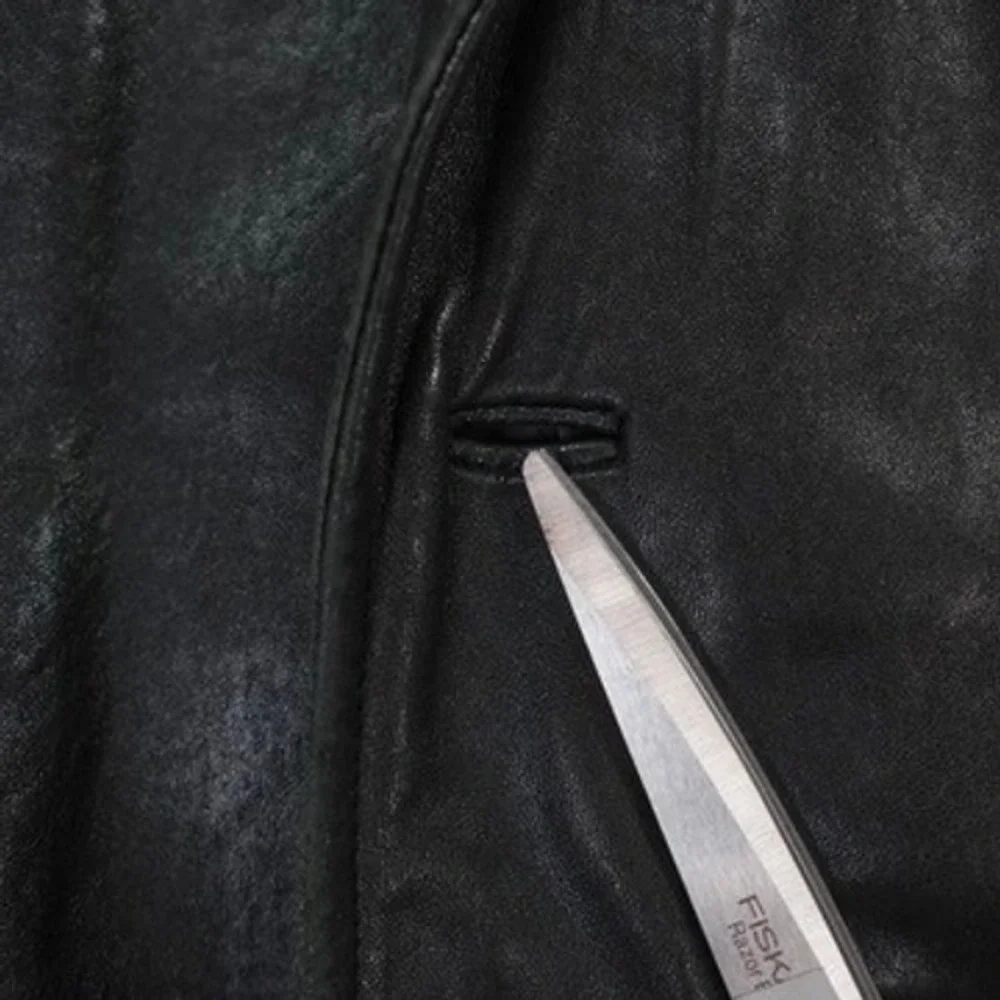 VTG The Territory Ahead Leather‎ Blazer Mens Large Black Jacket Classic READ MOB